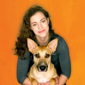 Allison Emanus with dog