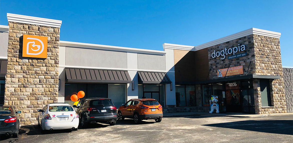Outside shot of Dogtopia location