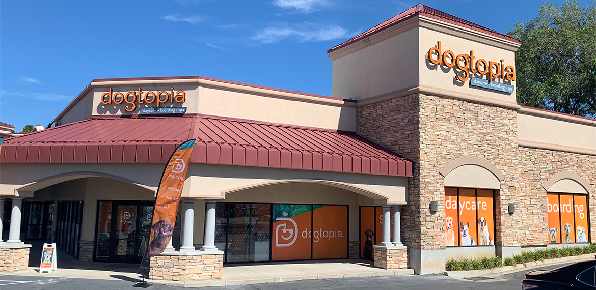Outside shot of Dogtopia location
